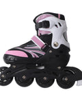 Pink Adjustable Roller Skates For Teens With PU Mesh Upper And Smooth Glide Ideal For Ice Skating Practice And Outdoor Fun