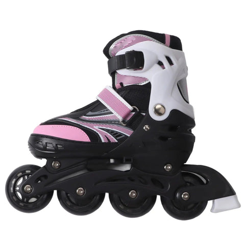 Pink Adjustable Roller Skates For Teens With PU Mesh Upper And Smooth Glide Ideal For Ice Skating Practice And Outdoor Fun