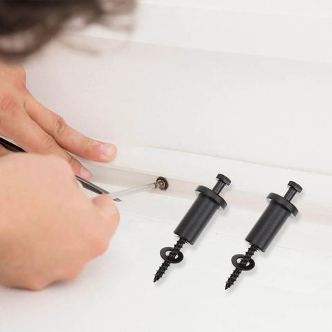Sliding Barn Door Track Spacers Replacement Kit 4 Pack With Carbon Steel Connectors Lag Bolts And Wall Anchors installation