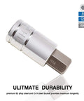 14mm hex bit from Thirteen Piece Metric Hex Bit Socket Set With One Quarter, Three Eighths, One Half Inch Drives From Two To Fourteen Millimeter