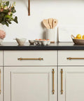 Five Pack Antique Brass Cabinet Pulls 5 Inch 128mm Heavy Duty Solid Zinc Alloy Handles Built To Last Tough As Nails For Kitchen Cabinets Drawers Cupboards And Bathroom Vanity Anti Oxidation Finish Durable Hardware For Everyday Use on cream kitchen cabinets