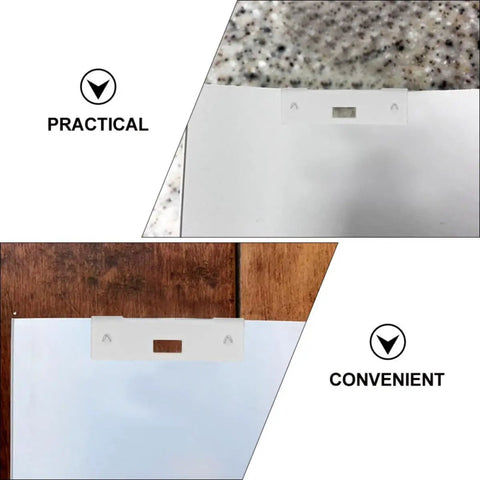 10 Pc Vertical Blind Repair Tabs Heavy Duty Metal Vane Savers Universal Fit shown on surfaces demonstrating practical use