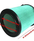 HEPA Media Cartridge Filter For 5 To 20 Gallon Wet Dry Vacuums Replacement 9 38753 with dimensions listed
