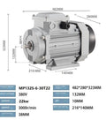 Three Phase Permanent Magnet Synchronous Motor With Variable Frequency Drive 220 and 380V 7.5 11 15 18.5 22 30 kW 132S Frame Six Pole