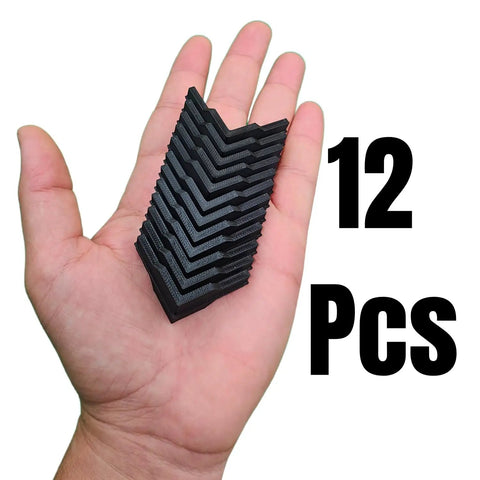 Twelve Pack Heavy Duty Corner Braces For Garage Shelving Systems Solid Black Steel Rack Connectors No Sweat Install Compatible With Whalen Style Storage Frames Legit Tough And Built To Take A Beating