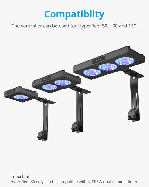Reef Light Controller And LED Timer For HyperReef 50 100 150 Gen 1 Not Compatible With Gen 2 Dual Channel display with lights