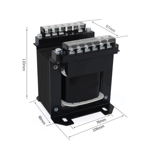 Side view of Pro Grade Machine Tool Control Transformer 220V To 220V with AVR, overcurrent protection, and thermal safeguards