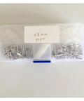 Heavy Duty 50X Brass Spade Terminal Connectors With Secure Insulated Cases For Your Wiring Projects Perfect Right Angle Fit For Any Tough Electrical Job That Needs Rock Solid Performance In All Conditions. 4.8mm brass spade terminals in plastic case