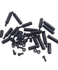Black Nylon M2.5 Hex Spacer Standoffs Screws Nuts Assortment Kit 240 Pieces Including Male And Female Standoffs In 6mm And 10mm Lengths For Electronics Projects RC Builds