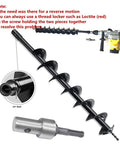 Compact Round Shank Garden Auger Drill Adapter for Corded and Cordless Drills with two slot design and versatile connector