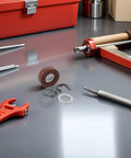 Bread Maker Pan Seal Kit Replacement Parts With Stainless Steel Flat Washer And Spring Steel E Clip For Bread Maker Machine, Easy Maintenance And Leak Prevention For Home Bakers And Small Bakery Setups, seal kit on workbench