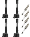 UF756 Ignition Coil Pack With Iridium Spark Plugs Kit For Volvo XC60 XC90 S60 S80 S90 XC40 XC70 V60 V90 2.0L 4 Pack Direct Fit