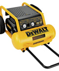 Heavy Duty Portable Air Compressor Featuring 4 5 Gallon Steel Tank And 225 Psi Maximum Pressure With Smooth Roll Wheels for easy transport.
