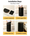 Installation steps for Kick Clutter To The Curb With This Slick Collapsible Storage Bin And Lid Premium Oxford Fabric Organizer Basket.
