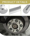 Rock Solid Extended Wheel Studs 10Pc Set M12x1.5 Threading 49Mm Reach Tough Steel on vehicle wheel hub for direct OE swap.