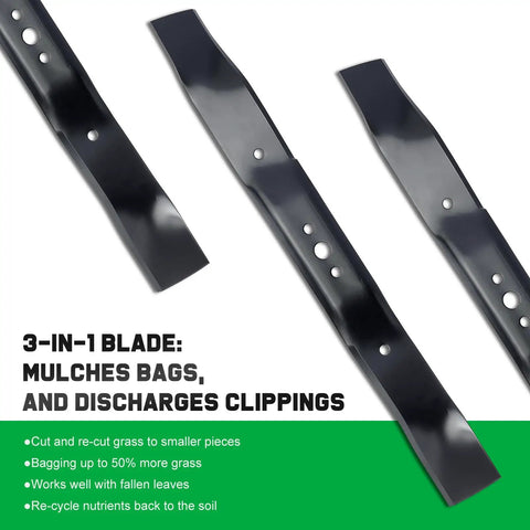 Mulching Mower Blade With Circle Mounting Pattern For Craftsman Husqvarna 21 Inch Deck Push Walk Behind Lawn Mower Replacement 165833 175064 189028 532189028