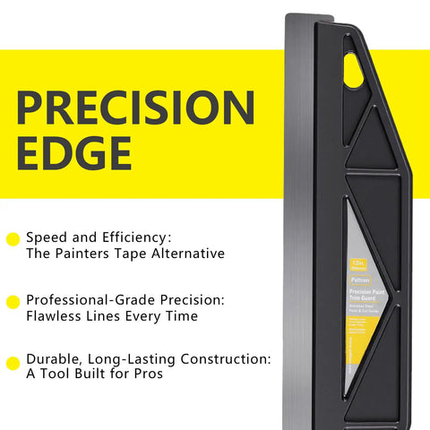 12 Inch Paint Edger and Guard Stainless Steel Straight Edge Tool for Walls and Ceilings, No Tape Alternative side view