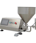 Heavy Duty Semi Automatic Gear Pump Paste Filler Machine With Commercial Grade Steel Frame, 20mm nozzle, touchscreen controls.