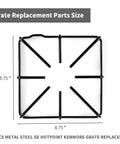 Top view of a single burner grate from Beefed Up Heavy Duty Replacement Burner Grates Set for GE Kenmore Hotpoint Stove Parts