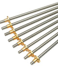 Dope T8 Threaded Trapezoidal Lead Screw For 3D Printers And CNC Stainless Steel Shaft With Round Flange Copper Nut 8mm Diameter 2mm Pitch 4mm Lead Delivers Smooth Precise Linear Motion For Printers And Motion Systems, stainless steel lead screws with copper nuts