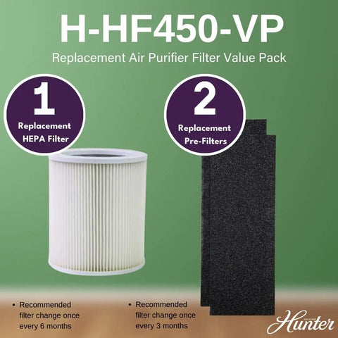 HF450 VP Pro Grade Filter Value Pack With EcoSilver Pre Filter And Coconut Carbon Odor Control And True HEPA Replacement