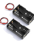 Dual Aa Battery Holder With Prewired Leads Two Pack 3 Volts Output Case For Diy Electronics Sensor Circuits And Led Projects compact design