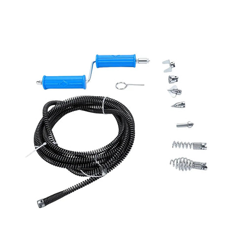 Heavy Duty Drain Snake Auger Handles Tough Sink Blockages No Sweat Yanks Hair And Grease Clogs Out Fast 3 Meter Flexible Alloy Steel Plumbing Tool components.