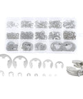 E Clip Circlip Snap Ring Assortment Kit 1.2mm To 15mm Silver External Retaining Rings Pack Of 290 For Cylinders Cars