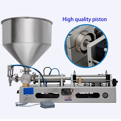 Single Head Pneumatic Filling Machine Built Tough With Stainless Steel And A No Sweat Drip Proof Nozzle For Smooth Auto Manual Paste Dispensing Up To Two Thousand Six Hundred Milliliters Capacity with high-quality piston.