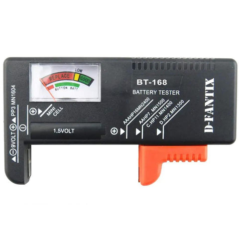Compact Universal Battery Tester For AA AAA C D 9V And Button Cell Batteries BT 168 with color gauge