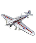 Hawker Hurricane 1 to 48 Scale Model Kit For Grownups WWII RAF Fighter Aircraft Display Model Snap Fit Plastic Airplane Kit Silver Finish