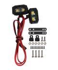 RC Crawler LED Headlights For Axial TRX4 TRX6 SCX10 90046 Wraith Redcat Gen8 One Tenth RC Car with screws and mounts