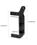 4 Link Servo Mounts for TRX4 Crawler Upgrade With Panhard Bar Replacement, 4 Link Suspension Conversion, Integrated Servo On Axle, CNC Aluminum Construction, Black Finish, 69.5mm black CNC aluminum mount