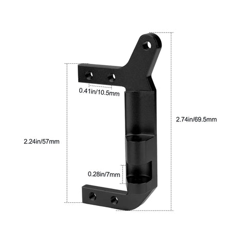 4 Link Servo Mounts for TRX4 Crawler Upgrade With Panhard Bar Replacement, 4 Link Suspension Conversion, Integrated Servo On Axle, CNC Aluminum Construction, Black Finish, 69.5mm black CNC aluminum mount
