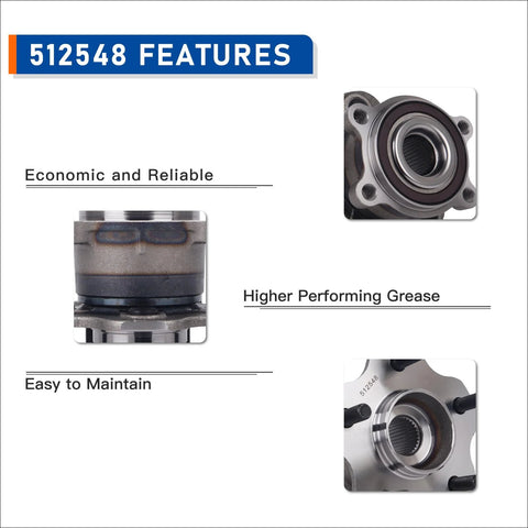 Rear Wheel Hub And Bearing Assembly For JX35 2013 QX60 2014 2020 Altima 2019 2023 Murano 2015 2023 Pathfinder 2013 2020 With ABS features