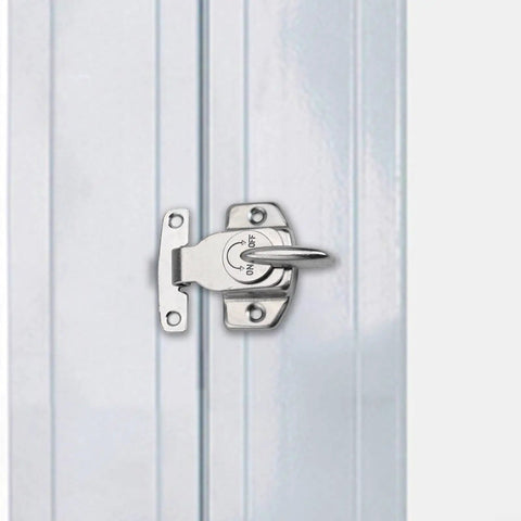 Heavy Duty Iron Table Latches And Door Hasps Two Pack Secure Connectors For Dining Tables Desks And Cabinets Silver Hardware On Door