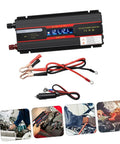 Straight Up Heavy Duty Dc To Ac Power Inverter Converter With Digital Lcd Screen and rugged aluminum shell for cars and homes.