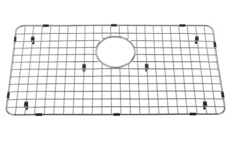 Stainless Steel Kitchen Sink Bottom Grid Rack For 28 By 14 Inch Sinks, Heavy Duty Protector with center opening for drains.
