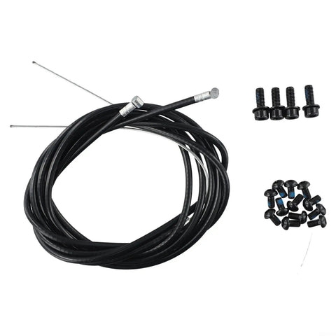 Straight Up Mechanical Disc Brake Set For Mountain Bike With Front Rear Wire Calipers And 160mm Rotors black wire and hardware components
