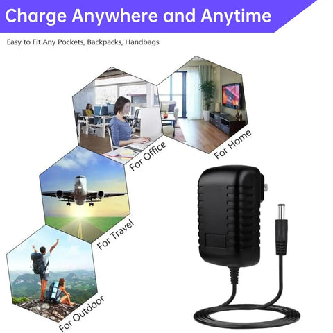 Wall Power Adapter For AD-E95100B Workstation Keyboard 100V-240V AC Input 50/60Hz, suitable for travel, office, home, and outdoor use.