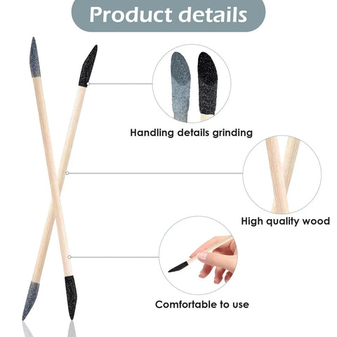Matchstick Sanding Sticks 50 Pcs Set For Wood And Plastic Models With Fine Detailing In Tight Spaces 120 And 280 Grit 5.4 Inch