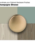 Champagne bronze finish sample for Lincoln Collection 5 1/16 Inch Center To Center Brushed Champagne Bronze Modern Cabinet And Drawer Edge Pull Handle With 5 13/16 Inch Length For Kitchen And Bathroom Furniture Premium Quality.