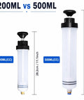 Heavy Duty 500ml Fluid Extractor Syringe For Brake Bleeding Manual Oil Transfer Pump With Clear Cylinder Tube for comparison