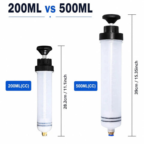 Heavy Duty 500ml Fluid Extractor Syringe For Brake Bleeding Manual Oil Transfer Pump With Clear Cylinder Tube for comparison