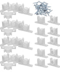 30 Sets Plastic Ball Door Catch Cabinet Hardware Kit With Screws displayed with white catches and metal screws