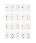 USB C Wall Outlet With Built In Night Light And Quick Charge Ports 20 Pack Tamper Resistant Receptacles arranged in grid.