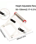 Workhorse Adjustable Height Table Saw Rollers Heavy Duty Fold Flat Cutting Machine Sidekick Support Frame Rust Resistant Steel Pro Shop Tools Set Four showing height adjustable feature with range.