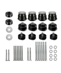 Heavy Duty Polyurethane Body Mount Bushing Kit For Truck Cab Suspension Replacement includes bushings and bolts.