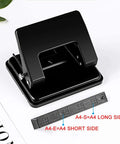 Heavy-Duty 2-Hole Punch Handheld Paper Punch for 20-Sheet Capacity With 50 Percent Less Effort and Built-In Waste Tray Easy-Peasy