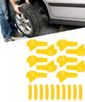 Duck Head Tire Changer Protector Set, 20 Pack Tire Machine Guards For Wheel Rim Protection, yellow plastic accessories shown